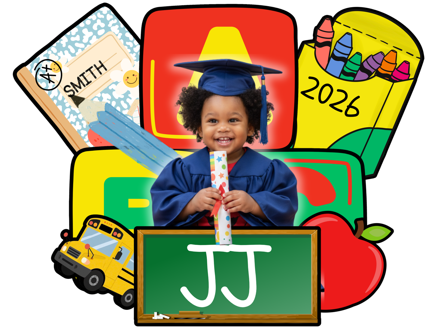 Kiddie Grad Fan Editable Design