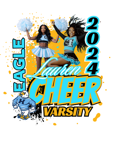 CHEERLEADER EDITABLE DESIGN BUNDLE (15 PC)