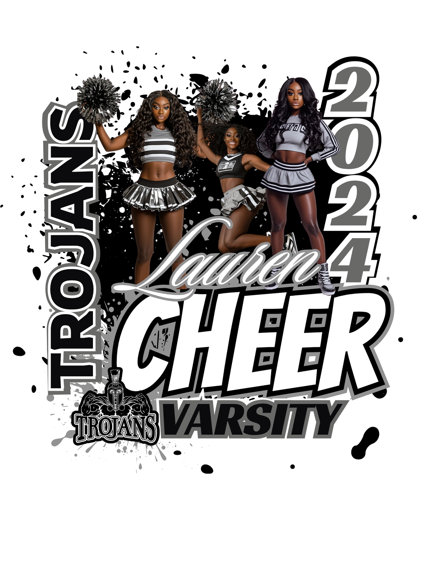 CHEERLEADER EDITABLE DESIGN BUNDLE (15 PC)