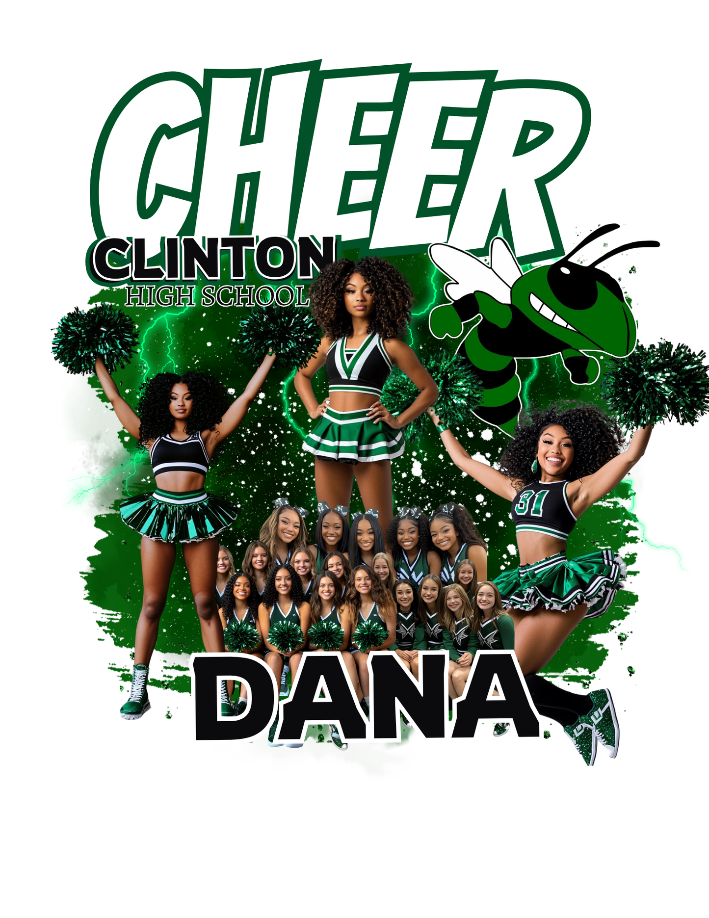 CHEERLEADER EDITABLE DESIGN BUNDLE (15 PC)