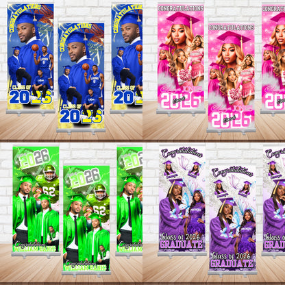 Graduation Editable Design Kit/ NEW (80 pc) (All 4 colors PURPLE, BLUE, GREEN, PINK)