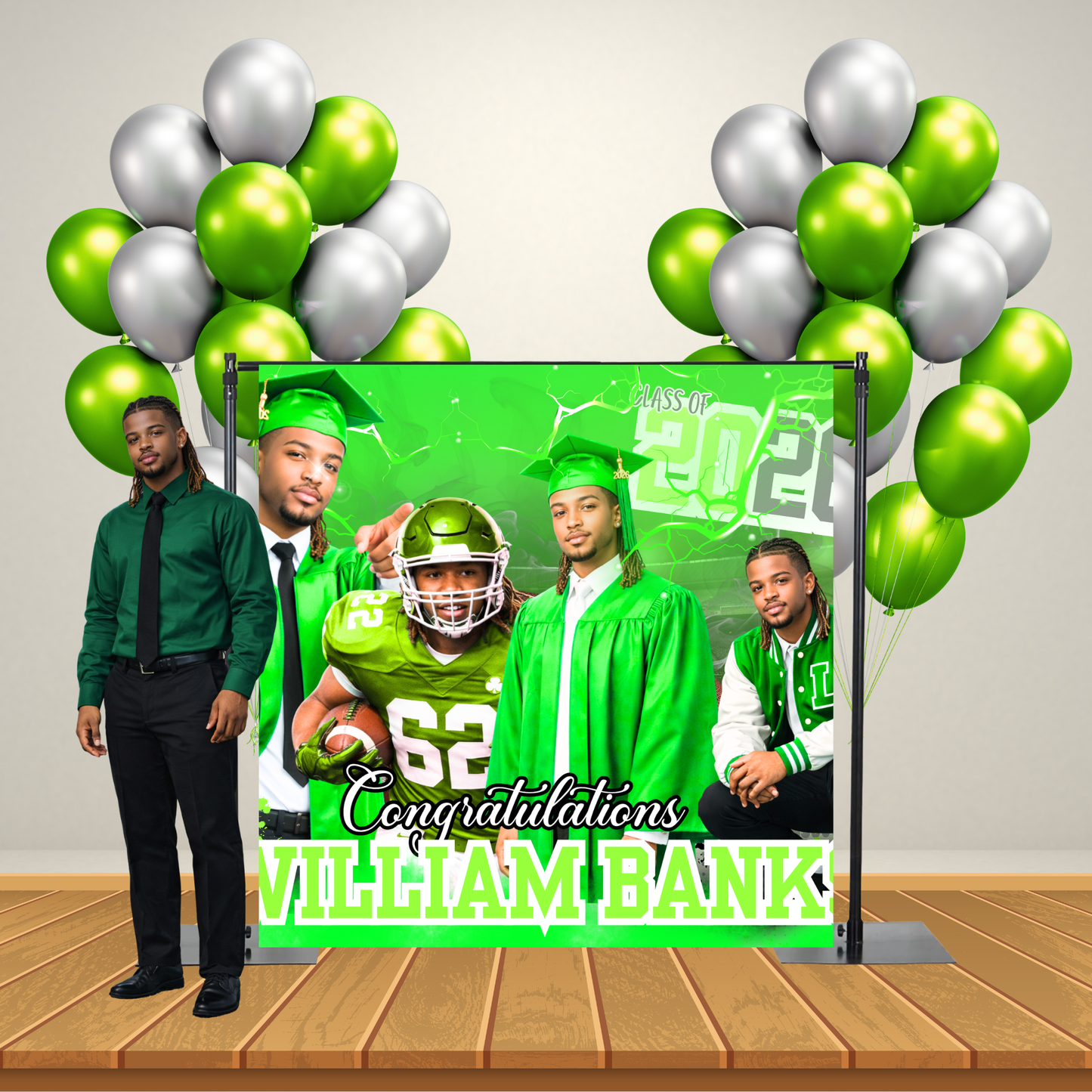 Grad Editable Designs Bundle(green only) (20 pc)