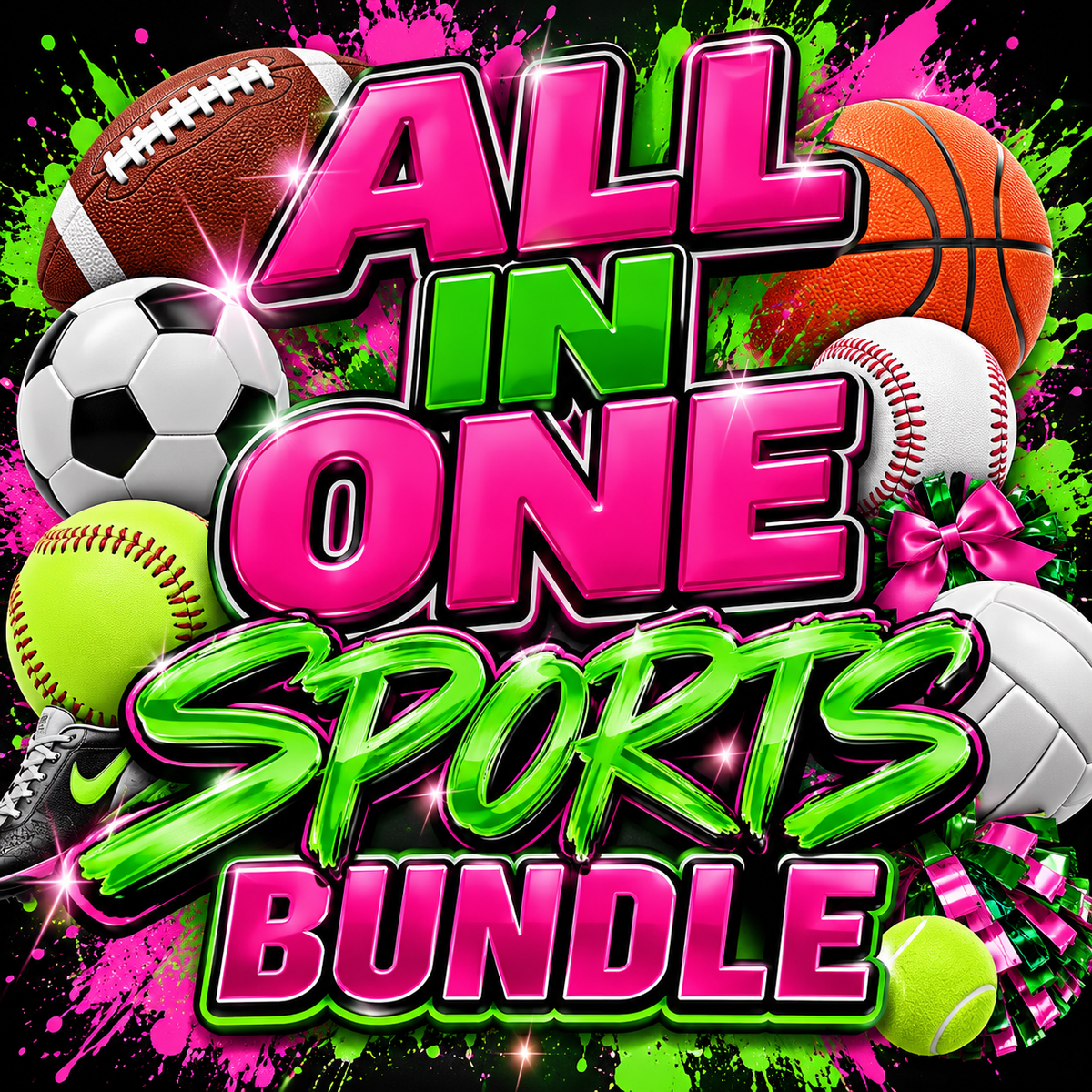 FULL Sports & Activities Editable Design Bundle (105 designs total)