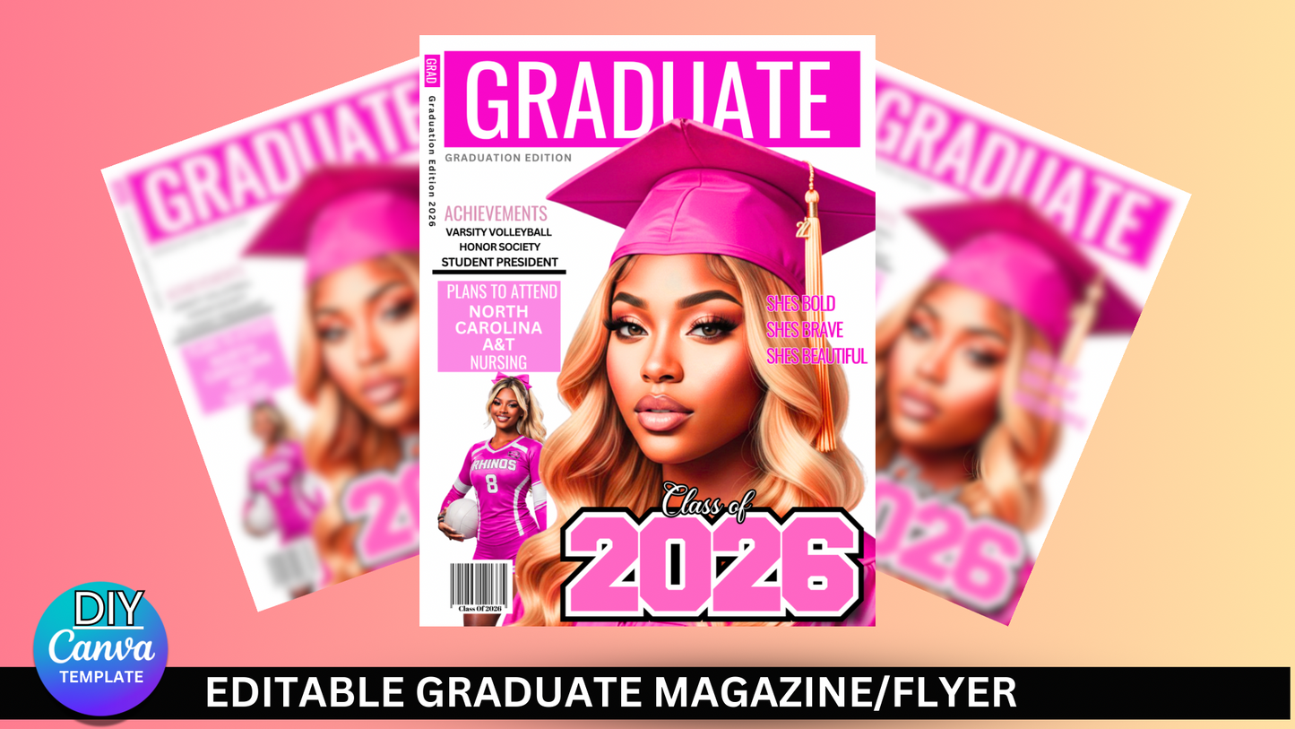 Grad Editable Designs Bundle(pink only) (19pc)