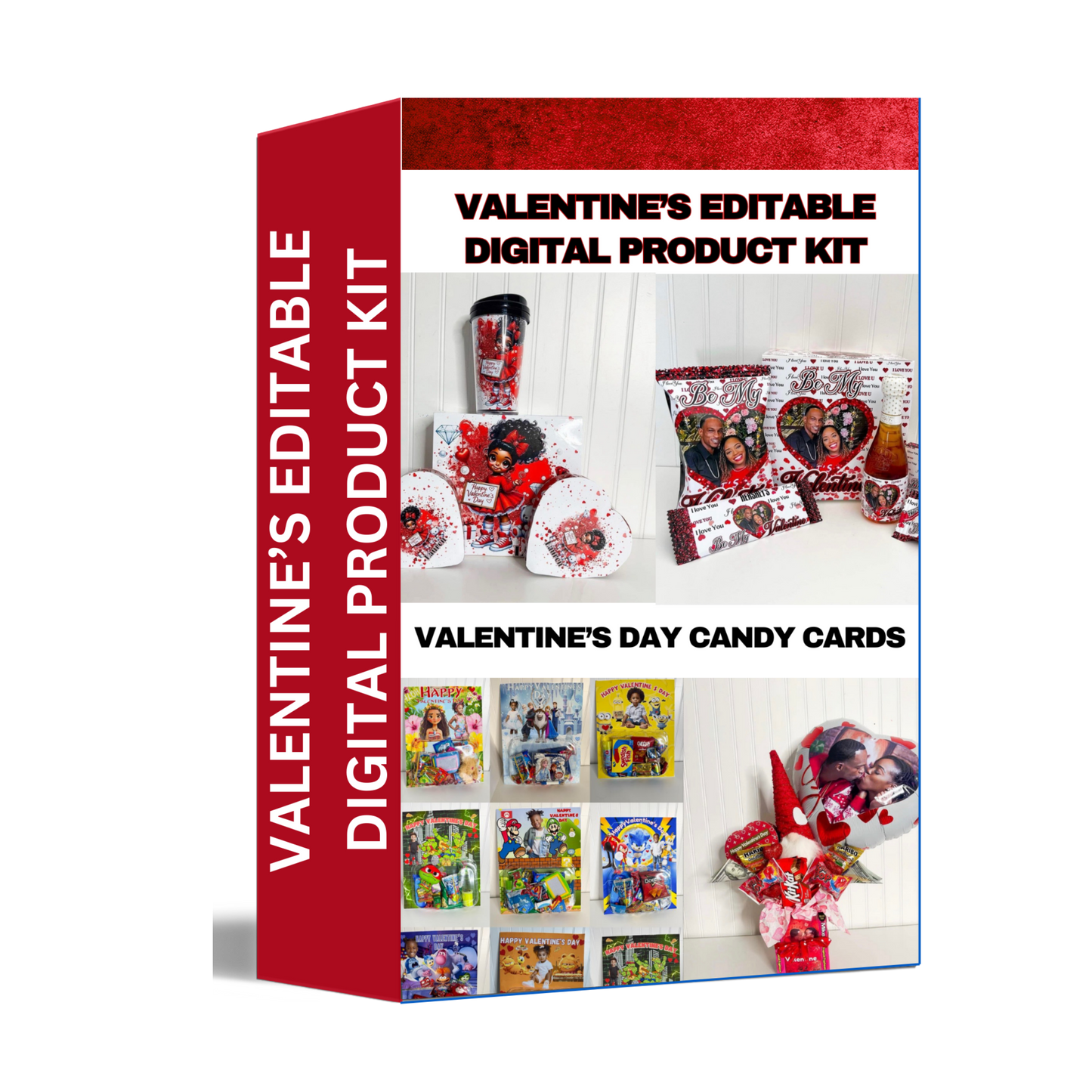 VALENTINE'S DAY EDITABLE DESIGN KIT (47 PC)