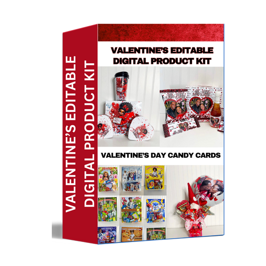 VALENTINE'S DAY EDITABLE DESIGN KIT (47 PC)