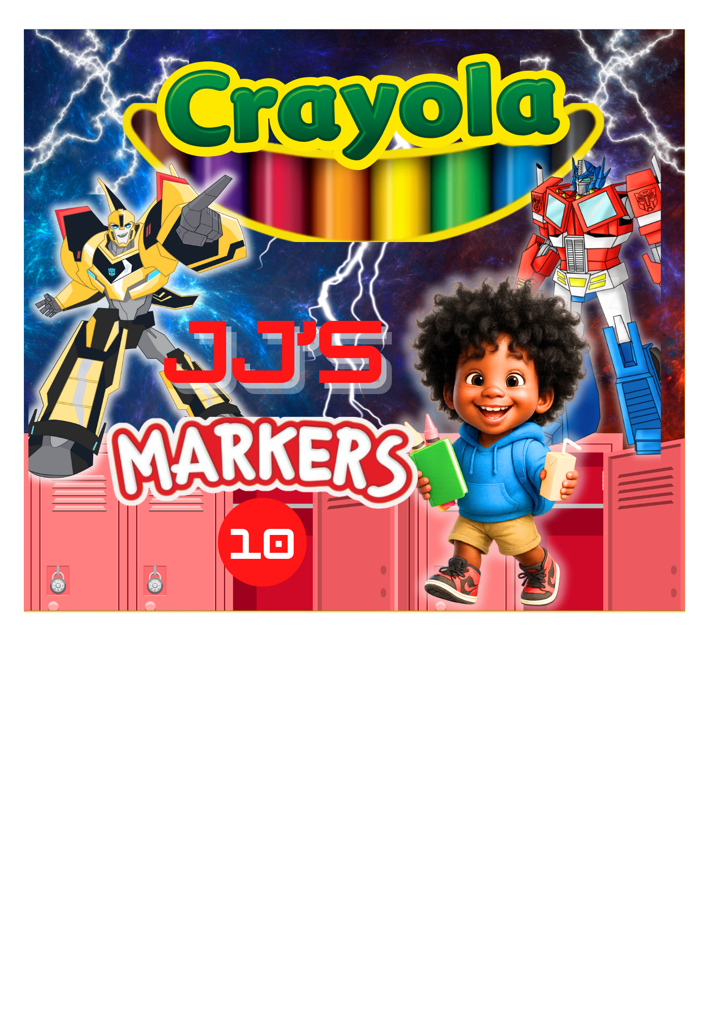 TRANSFORMERS Back To School editable design Bundle/ 10 pc