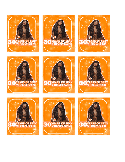 Party Bucket Editable design Bundle 7 piece (orange)