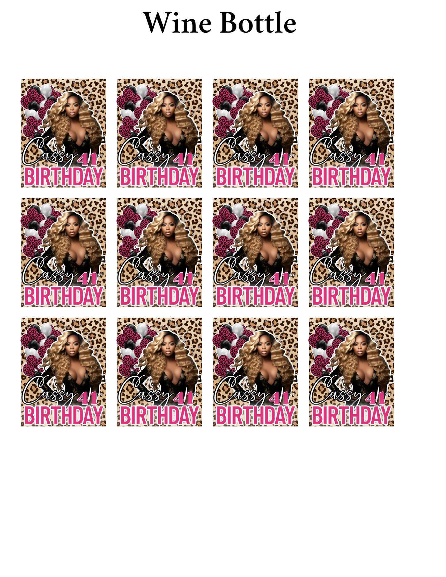 Party Bucket Editable design Bundle 23 piece  (pink)