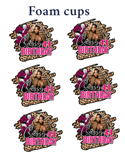 Party Bucket Editable design Bundle 23 piece  (pink)