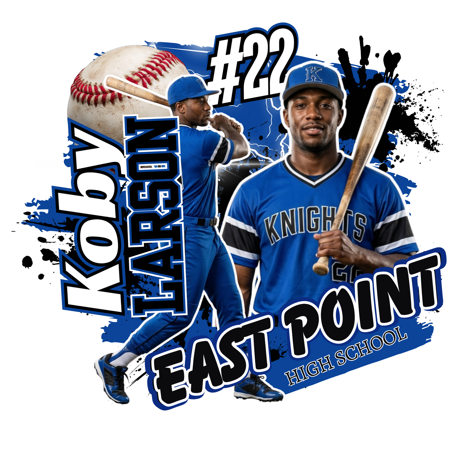15 Piece Editable Baseball Template