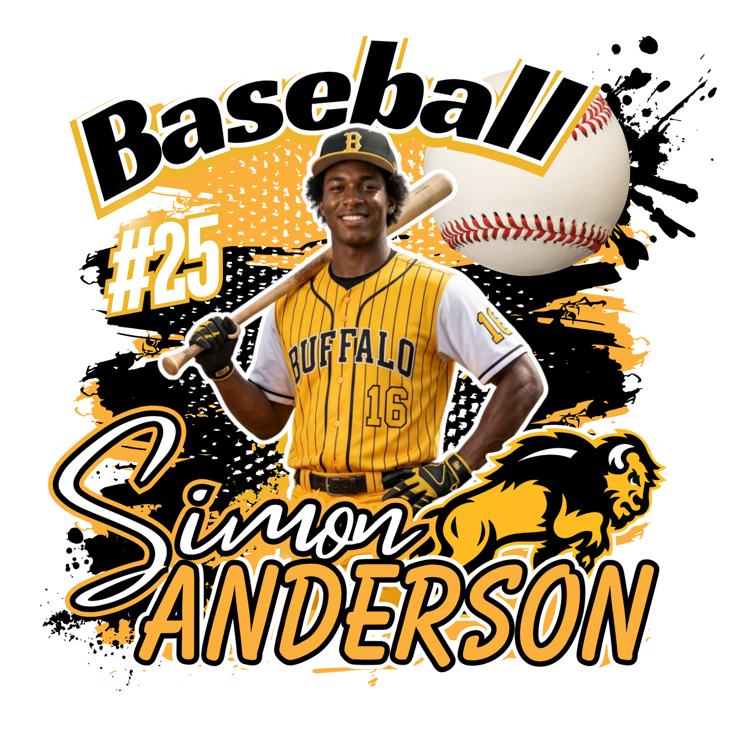 15 Piece Editable Baseball Template