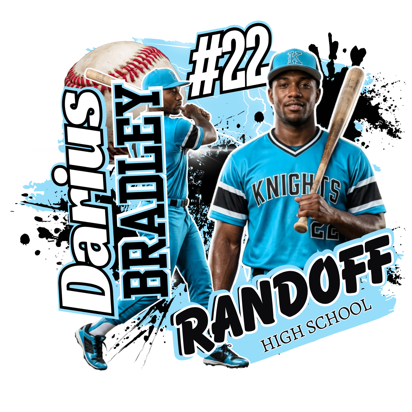 15 Piece Editable Baseball Template