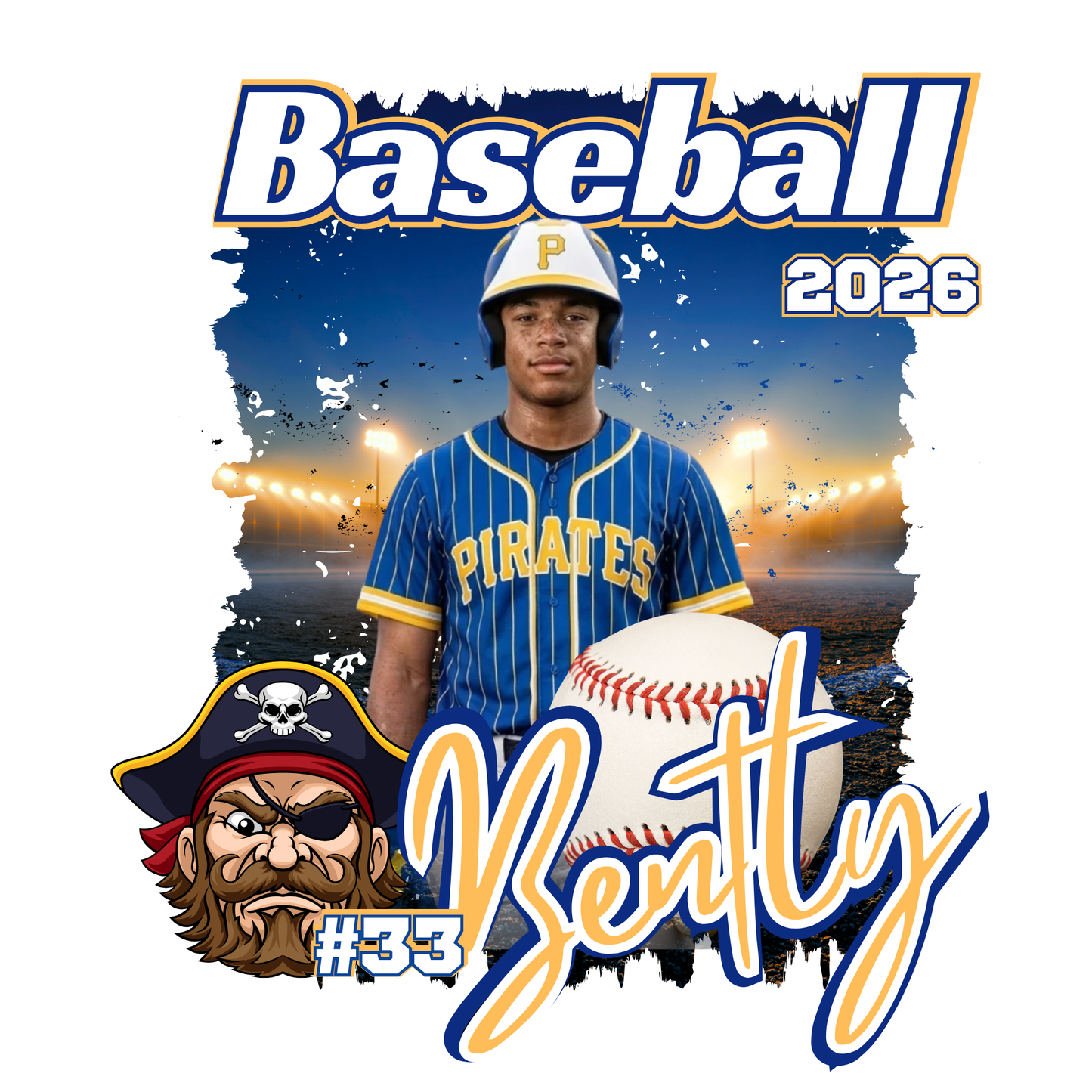 15 Piece Editable Baseball Template