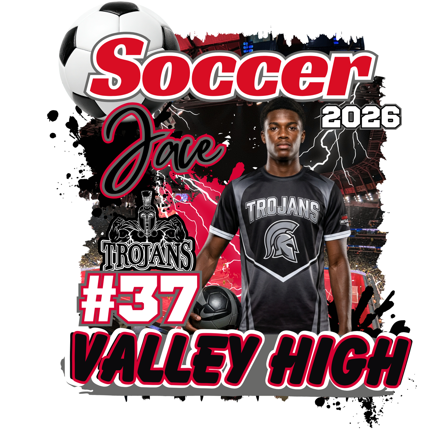 15 Piece Editable Soccer Template
