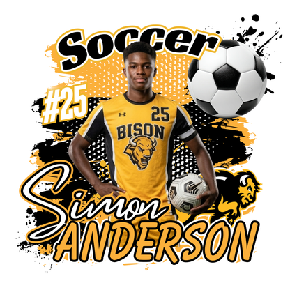 15 Piece Editable Soccer Template