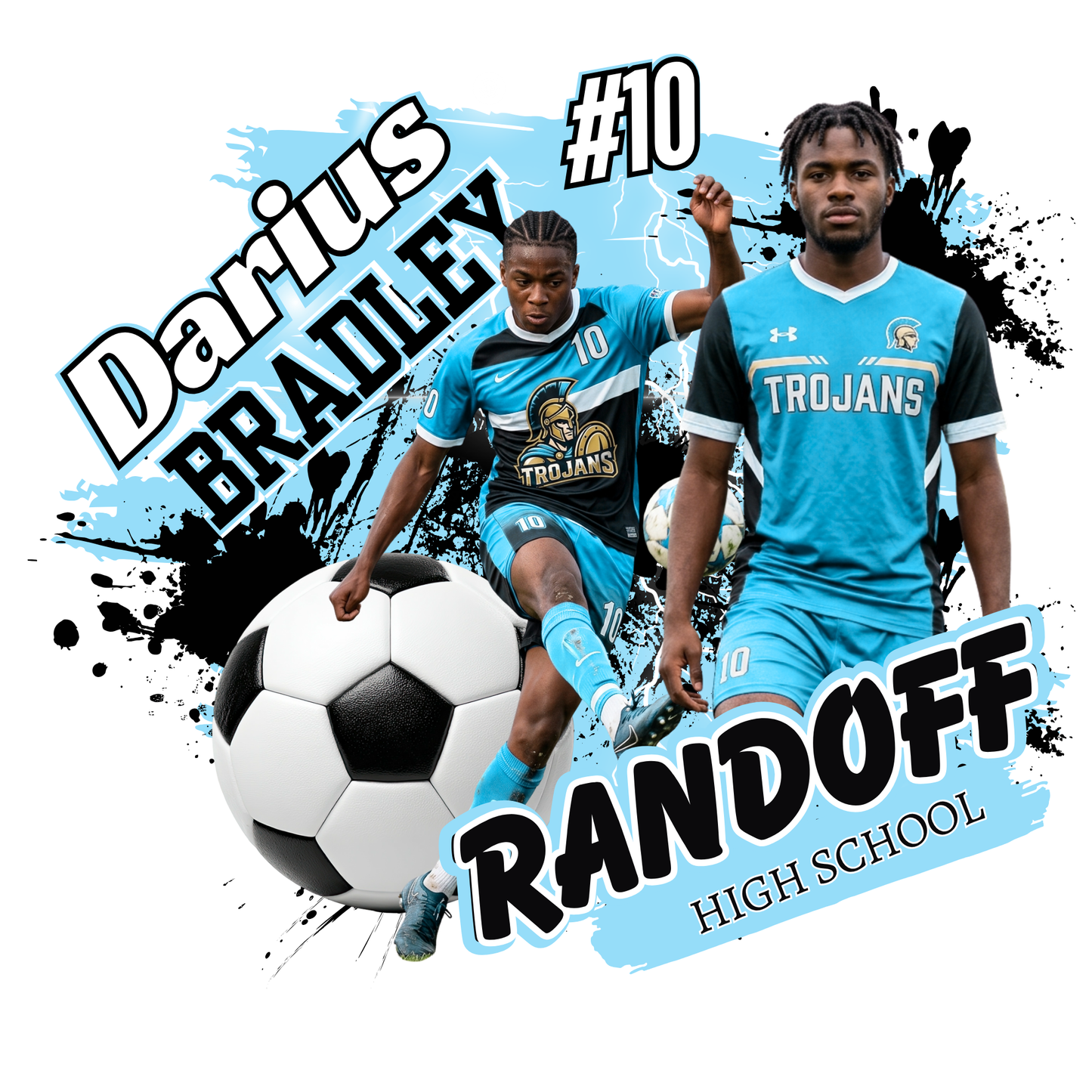 15 Piece Editable Soccer Template