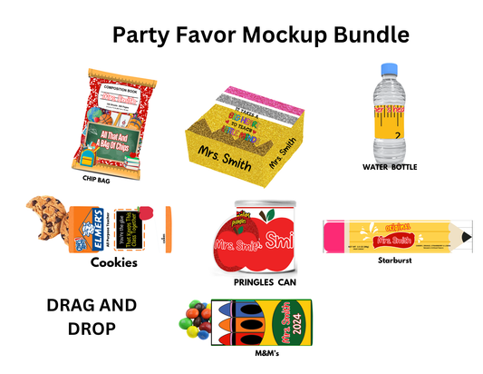Teacher Party Favor Bundle (9 Piece Template)