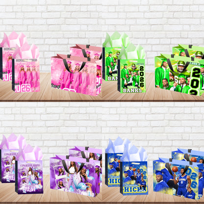 Graduation Editable Design Kit/ NEW (80 pc) (All 4 colors PURPLE, BLUE, GREEN, PINK)