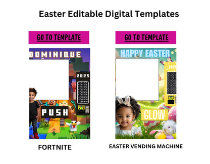 Easter Vending Machine Editable Design & Template Bundle (4 total)