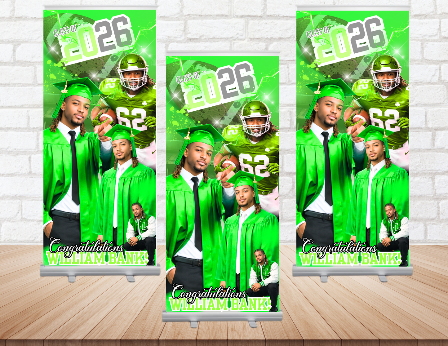 Grad Editable Designs Bundle(green only) (20 pc)