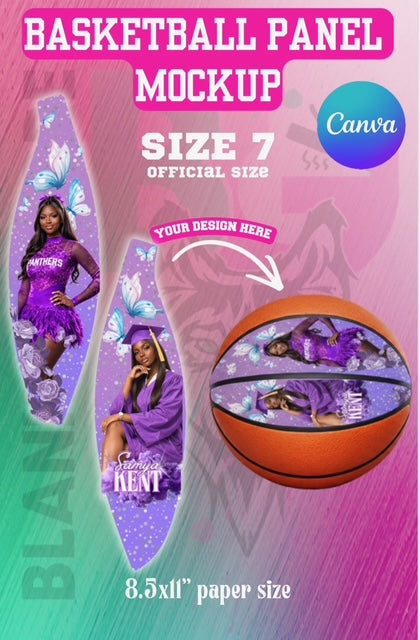 Editable Basketball Template (Purple Only)