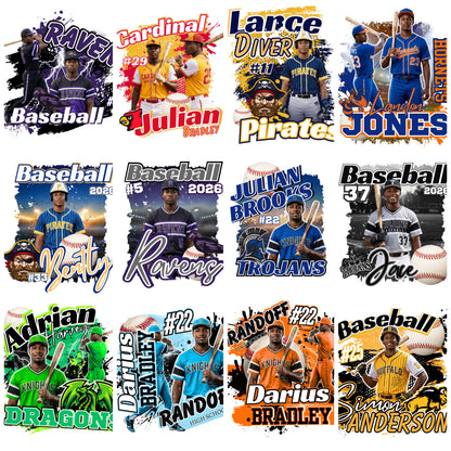 15 Piece Editable Baseball Template