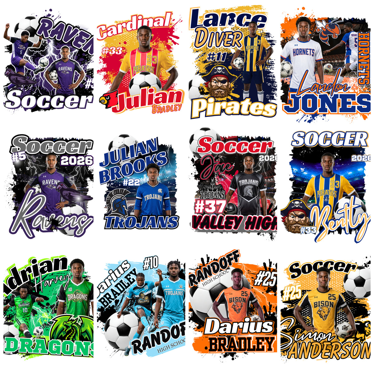 Soccer Editable Canva Designs (15 total)