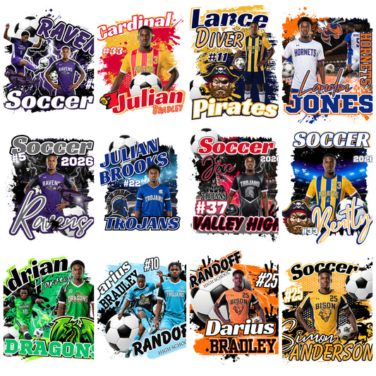 Soccer Editable Canva Designs (15 total)