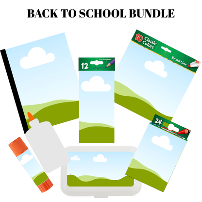 Blank Back-to-School Editable Bundle Templates (11-Piece Set)