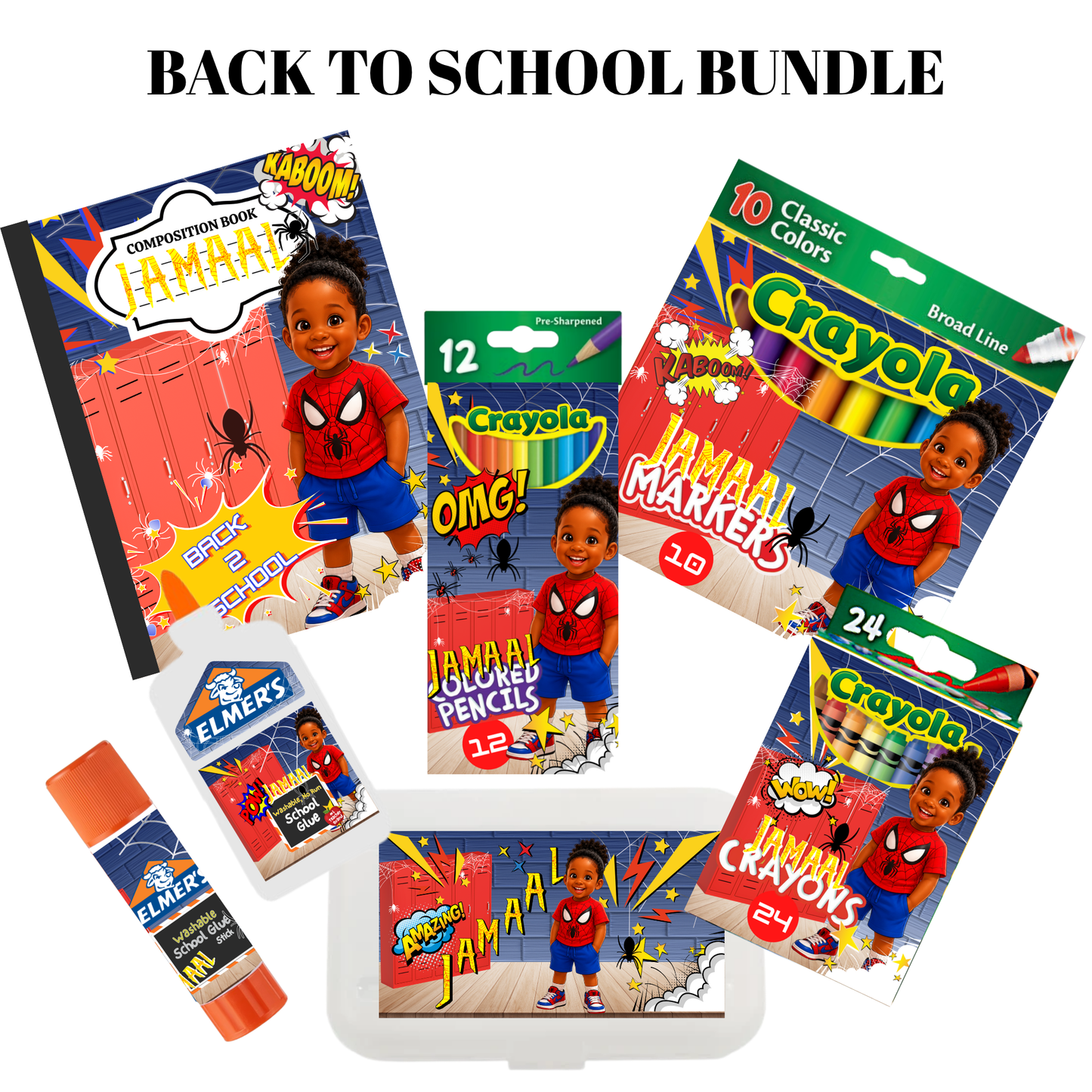 Spider-Man Back-to-School Editable Bundle Templates (11-Piece Set)