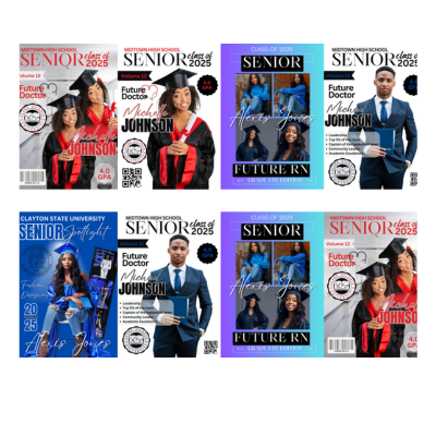 Senior Magazine Template – Editable (Digital Download)
