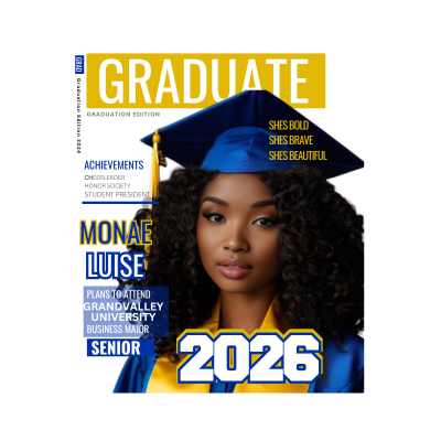 🎓 Senior Magazine Cover Template – Editable (Digital Download)