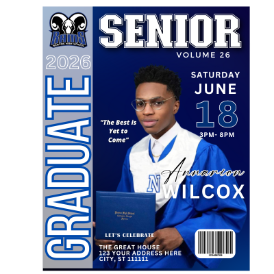 Senior Magazine Cover Template – Editable (Digital Download)