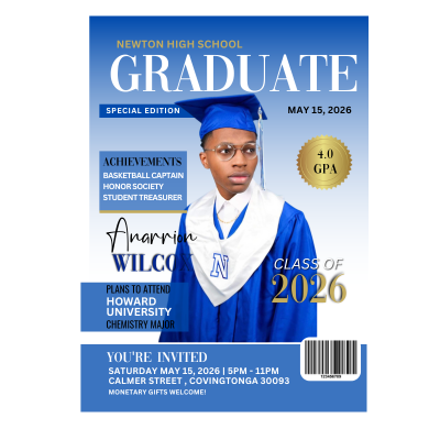 Editable Graduation Invitation Template – Digital Download
