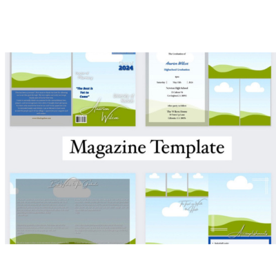 Senior Magazine Mockup Template – Image Drop-In