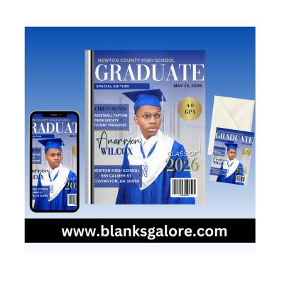 Graduation Magazine & Invitation Mockup
