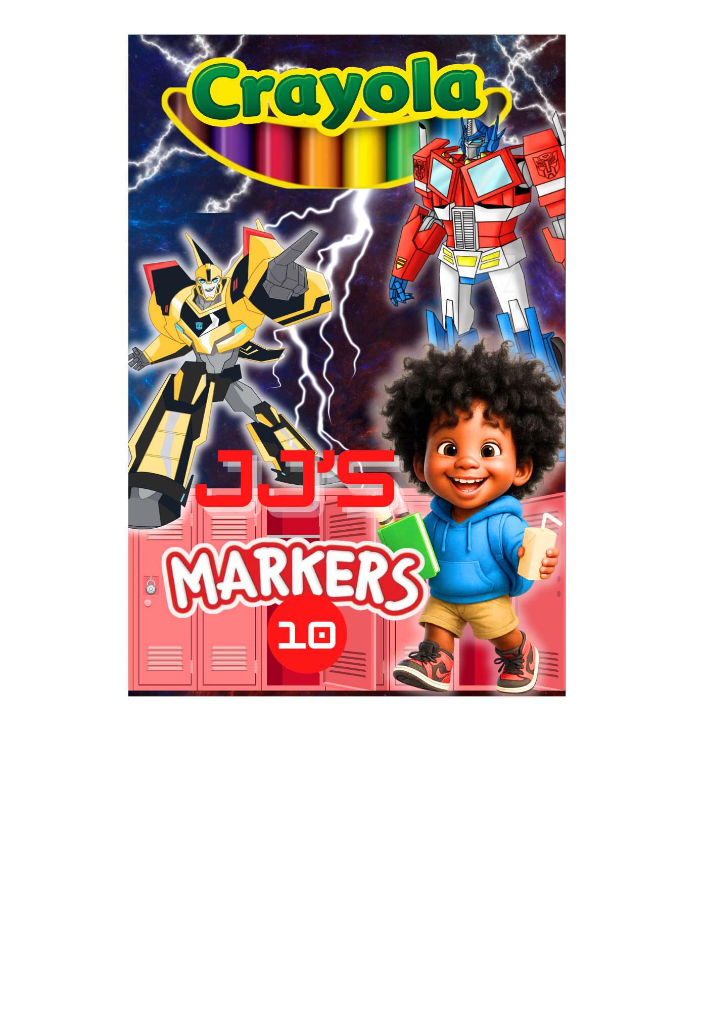 TRANSFORMERS Back To School editable design Bundle/ 10 pc